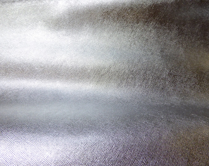 Leather 12"x12" Saffiano SILVER Weave Embossed Cowhide 2.5-3oz/ 1-1.2mm PeggySueAlso™ E8201-01 hides available