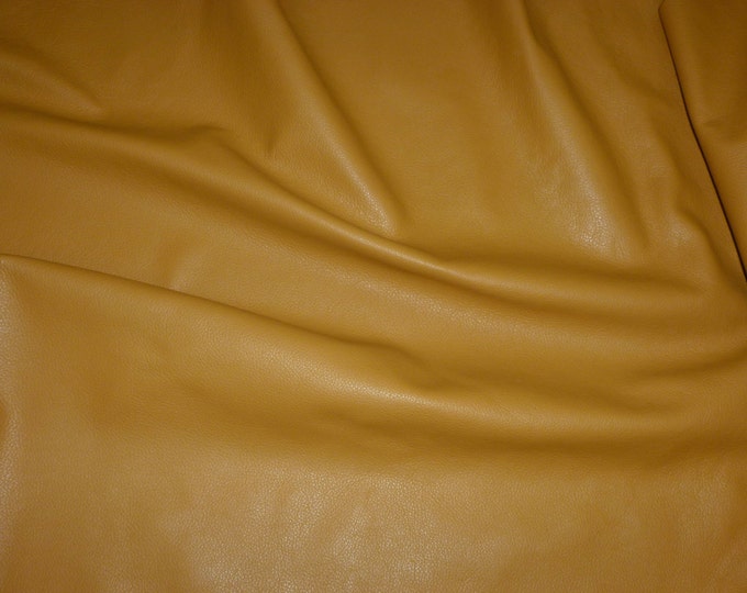 Divine 8"x10" DIJON Mustard Yellow top Grain Cowhide Leather 2.5 oz / 1mm - PeggySueAlso E2885-21   hides available