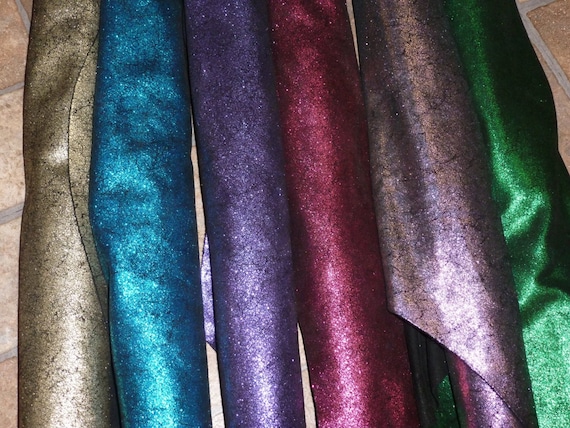 Metallic Leather 6, 7, 8, 9 or 10 Sq Ft Vintage Crackle Metallic Leather 6, 7, 8, 9 or 10 Sq Ft Vintage Crackle