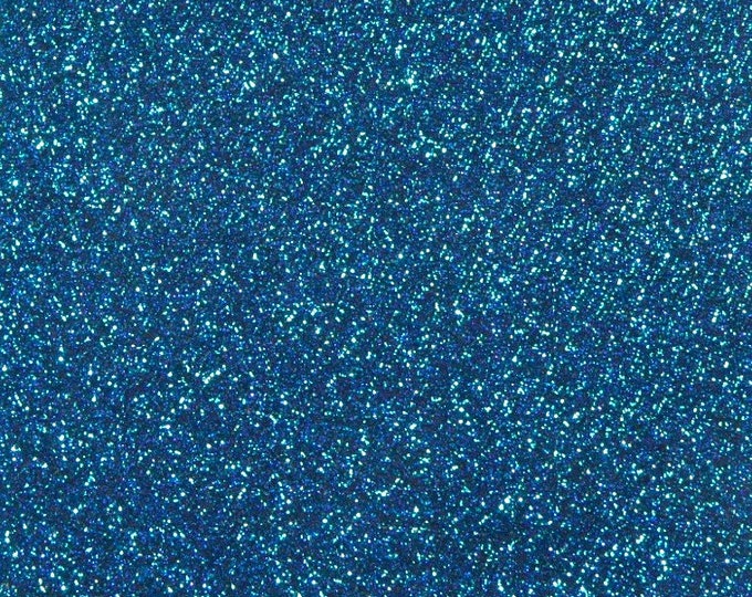 SOFT GLITTER 2 pcs 4"x6" Fiesta Dancing OCEAN Royal and Turquoise Blue Fabric Backed with BLaCK Leather 5.5 oz/2.2 mm PeggySueAlso® E5612-28