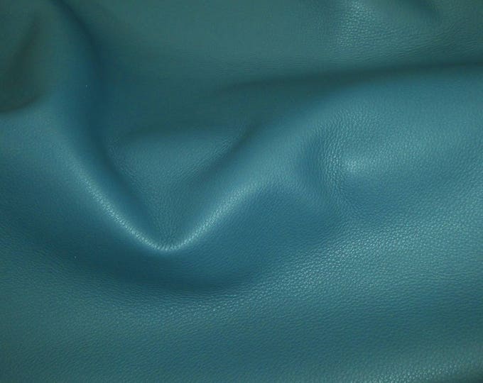 King 12"x12 TEAL BLUE pebbled Full Grain Cowhide Leather 3-3.25 oz / 1.2-1.3 mm PeggySueAlso E2881-26