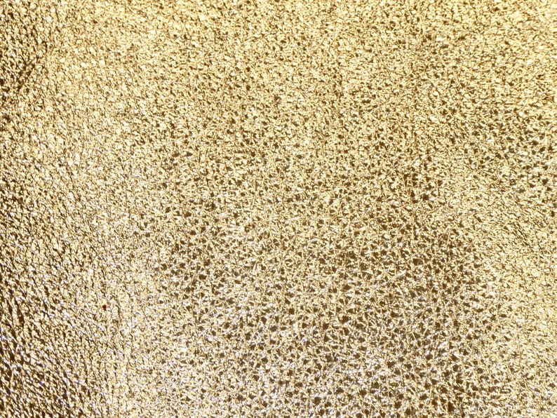 Pebbled Metallic 12x12 Shinier GOLD shows the grain Cowhide leather 2.5-3 oz / 1-1.2 mm PeggySueAlso® E4100-05B hides available image 2