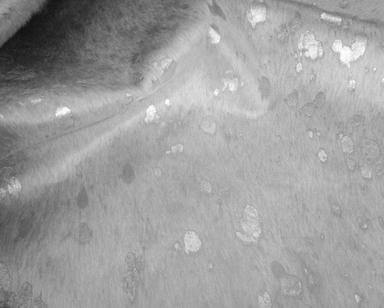 Metallic Silver Acid Wash Genuine Leather Sheets Silver Specks on