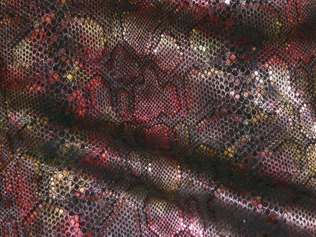 Elegant Mystic 12x12 ROSE DUST Sunset on BLACK Cowhide Leather 3-3.5 Oz ...