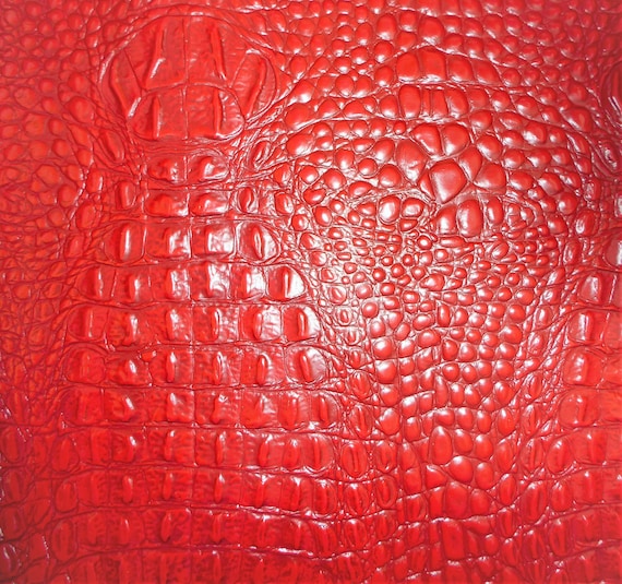 SILVER EMBOSSED CROCODILE LEATHER : Genuine Leather 2.5-3 oz. - Perfect for  Handbags and Leather Crafts!