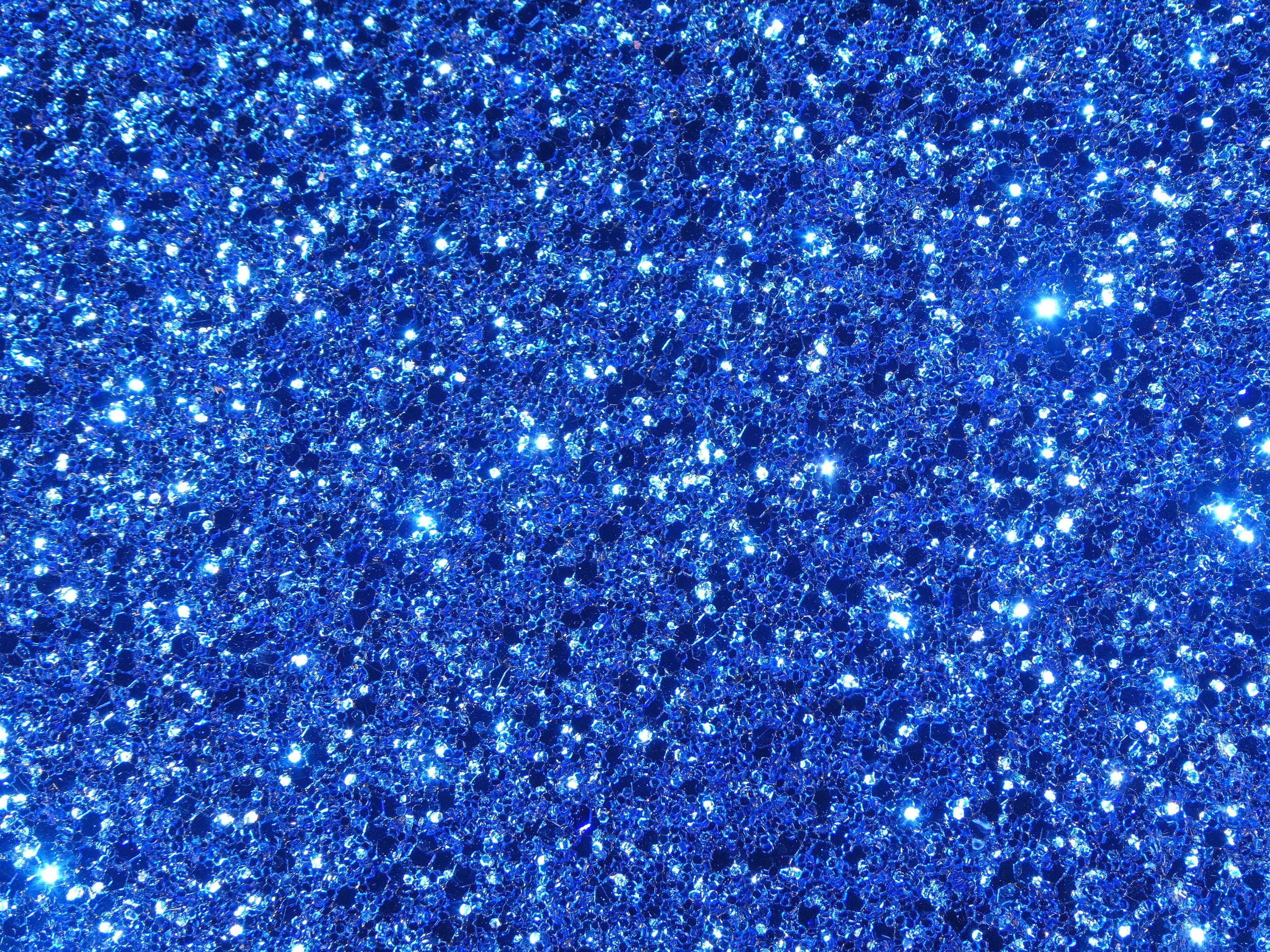 Chunky Glitter 8x10 ROYAL Blue Metallic applied to Leather THICK 6