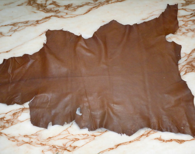 GOATSKIN MILK Chocolate Marbled Brown Cationic Finished Goatskin leather (a similar to picture) 2.5-3 oz/1-1.2mm PeggySueAlso® E2787-09