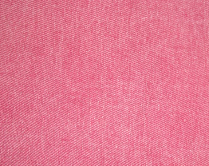 Denim 8"x10" JUST PINK Washed Drill Denim Fabric applied to leather 4 body/strength Thick 6 oz/2.4mm PeggySueAlso® E5612-17