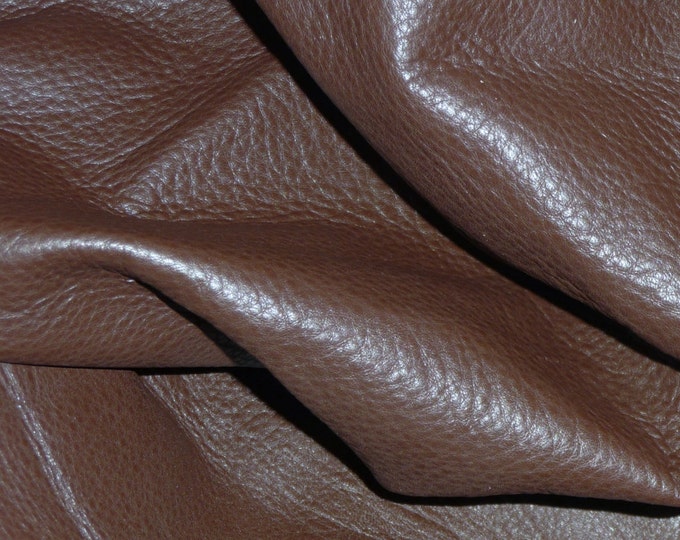 Leather 8"x10" King CHOCOLATE BROWN Full Grain Cowhide 3-3.5oz/1.2-1.4 mm PeggySueAlso™ E2881-08 Full Hides Available