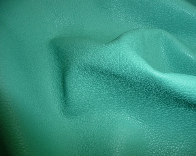 Divine 12"x12" AQUA Top Grain Cowhide Leather 2-2.25 oz / 0.8-0.9 mm -  PeggySueAlso® E2885-13 Hides Available