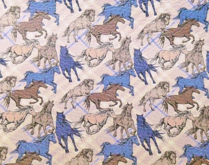 Leather 3-4-5 or 6 sq ft Running HORSES on Cowhide 3.25-3.5oz/1.3-1.5mm PeggySueAlso E5395-01