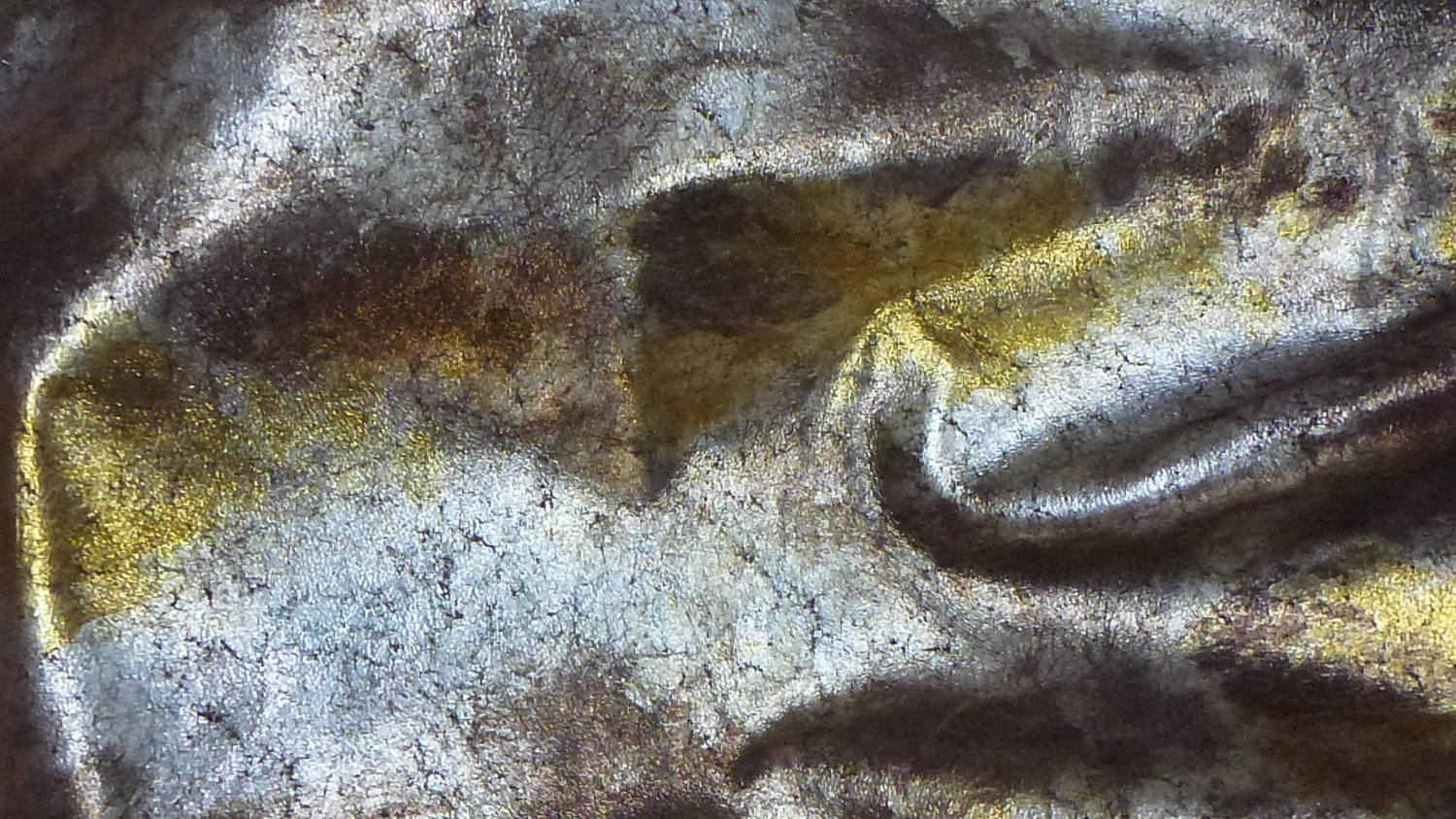 Leather CLOSEOUT 6 pack 4x6 PATINA Multi Metallic on CHOCOLATE Brown