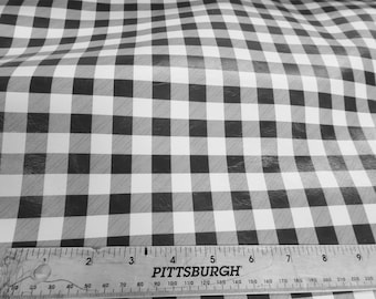 Buffalo Plaid 8"x10" WHITE and BLACK Original (not petite) Cowhide Leather 3-3.5 oz/ 1.2-1.4 mm PeggySueAlso® E1180-02 hides available