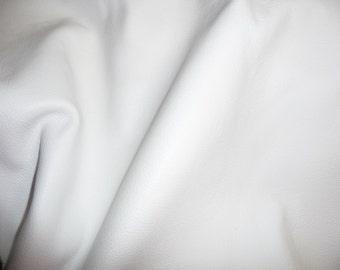 Biker 12"x12" Bright WHITE top grain Thick Cowhide Leather 3-3.5 oz / 1.2-1.4mm PeggySueAlso E2879-01 Hides available
