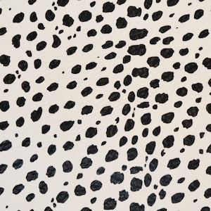 Limited Leather 8&quot;x10&quot; Mini Dalmatian / Cheetah Print Black on White Cowhide 2.5-3 oz/1-1.2 mm PeggySueAlso® E2550-23