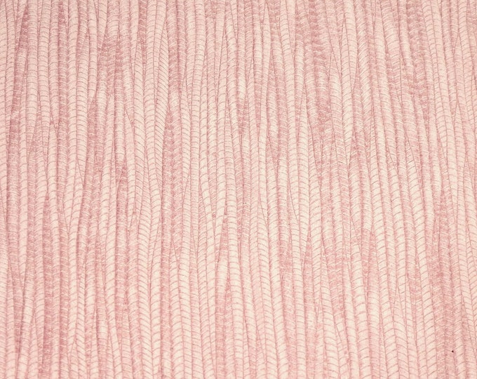 Palm Leaf  8"x10"  Light PINK Cowhide Leather 3-3.25 oz / 1.2-1.3 mm PeggySueAlso® E3171-13 Hides Available