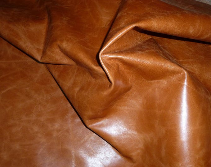 23 sq ft Riviera SADDLE Pull Up effect Aniline Dyed Cowhide Leather 2.5-3 oz /1-1.2 mm PeggySueAlso® E2932-01