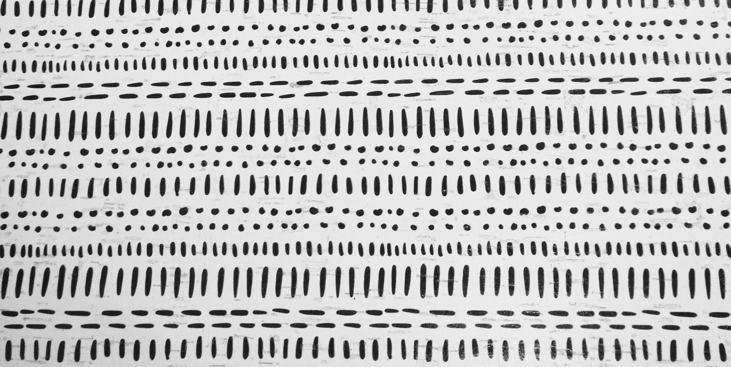 CoRK 8x10 Ethnic MUD CLOTH Black and White Cork backed with Cowhide