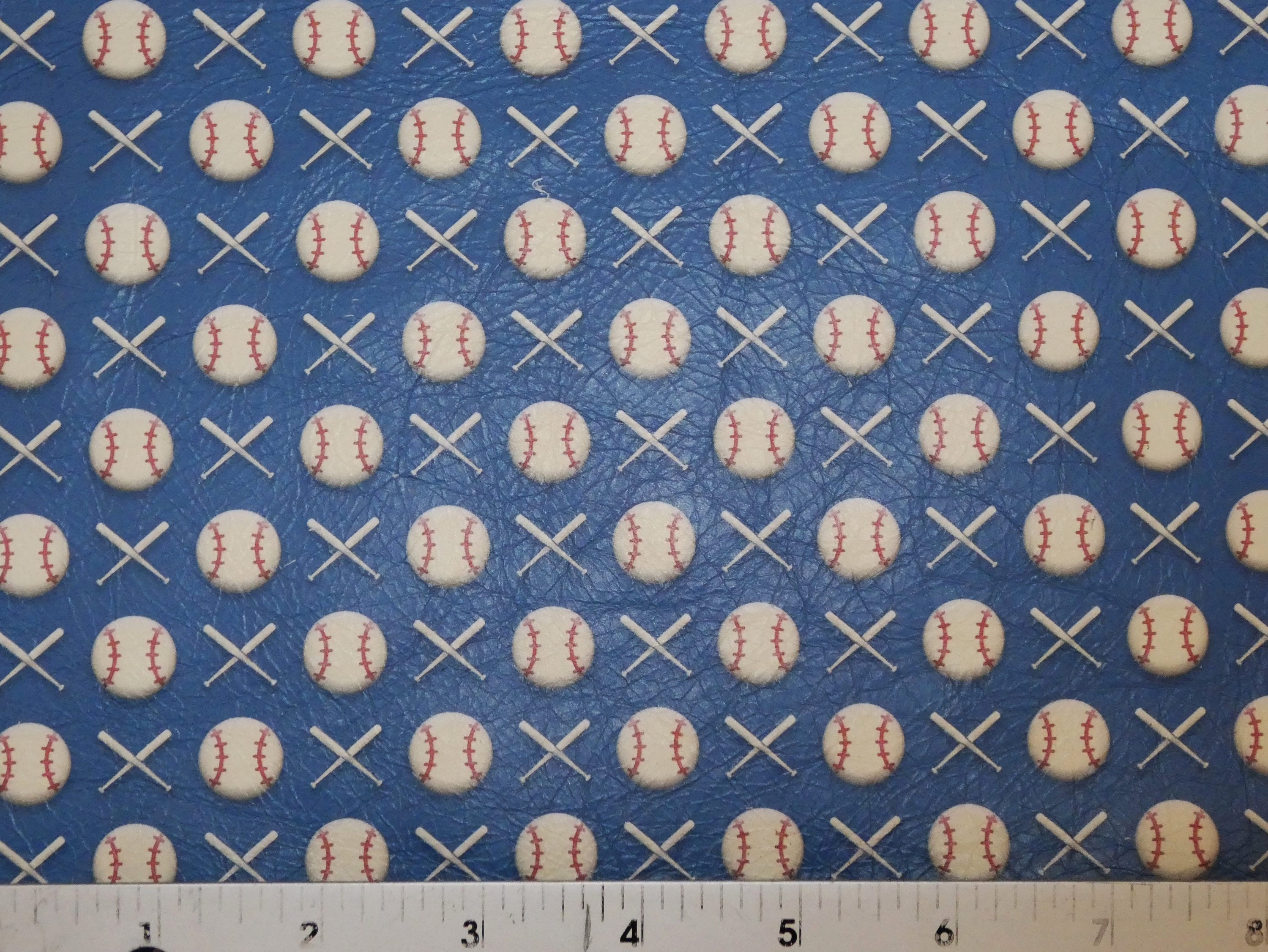 Leather 6 pack 4x6 BASEBALLS and BATS Retro Print Cowhide 359 2.53 oz