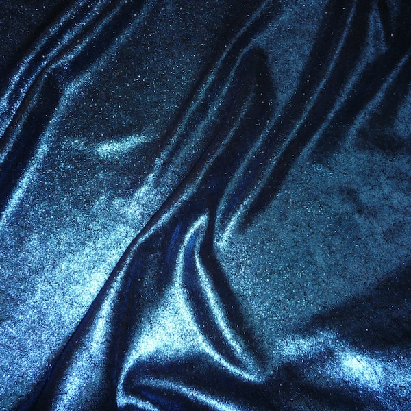 Vintage Crackle 12"x12" ROYAL Blue Metallic on BLACK suede Cowhide 3-3.5 oz / 1.2-1.4 mm PeggySueAlso® E2844-35