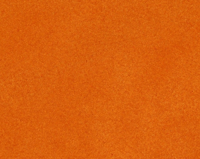 Suede 12"x12" PUMPKIN ORANGE Suede Leather 3-4 oz / 1.2-1.6 mm PeggySueAlso E2825-24 hides available