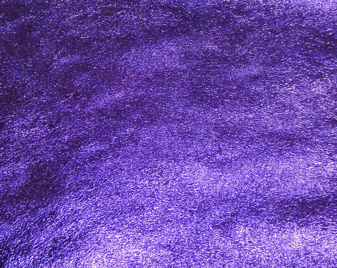 Pebbled Metallic 8"x10" GRAPE Purple Cowhide Leather 2.5-2.75  /1-1.1 mm PeggySueAlso® E4100-46  purple