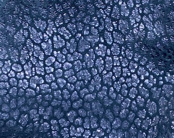 Shimmery Leopard 12"x12" NAVY Metallic on NAVY Blue Suede Cowhide Leather  3.5-3.75 oz / 1.4-1.5 mm PeggySueAlso® E2550-78