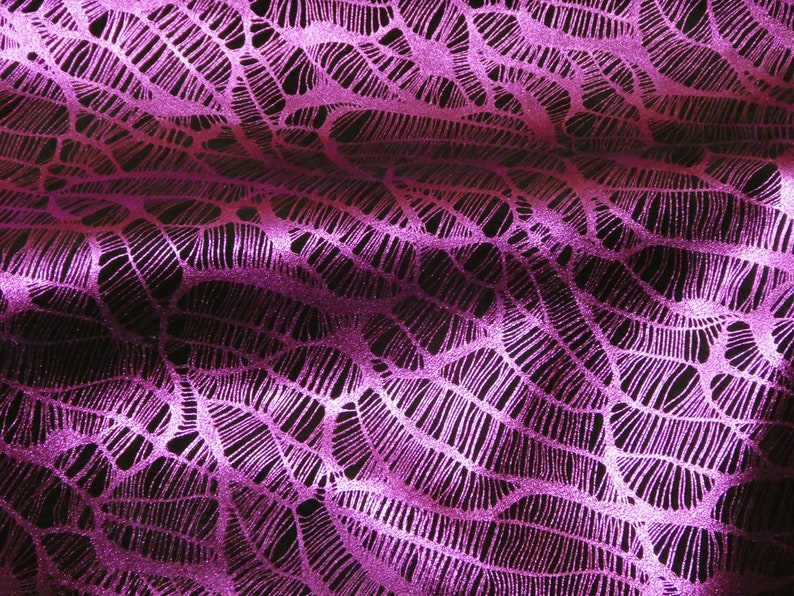 Metallic Leather 8x10 Complex Spider Web FUCHSIA Black Soft Cowhide Leather 3.25-3.5oz 1.3-1.4mm PeggySueAlso\u2122 E3113-07
