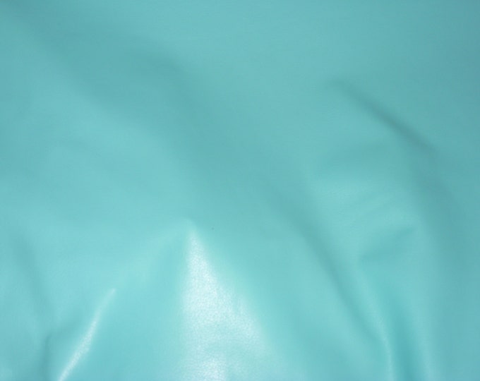 Leather 5"x11" Divine ROBIN EGG Blue Top grain Cowhide 2-2.5 oz / .8-1 mm PeggySueAlso E2885-39  hides available