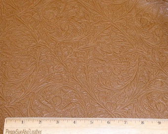 Western CIRCLE 3-4-5 or 6 sq ft OAK TAN King Embossed Cowhide Leather 2.5-3 oz / 1-1.2 mm PeggySueAlso™ E2812-10 Full hides available