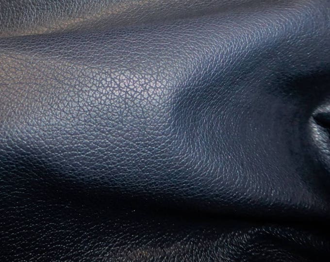 Divine 12"x12" DARK NAVY Blue Top Grain Soft Cowhide Leather   2.5 oz / 1mm  PeggySueAlso E2885-04  Hides Available