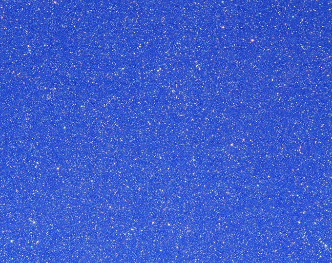 Fine GLITTER 3-4-5 or 6 sq ft ROYAL BLUE applied to beige Leather (w/hint of green sparkles) THiCK 5.25 oz/ 2.1 mm PeggySueAlso® E4355-39