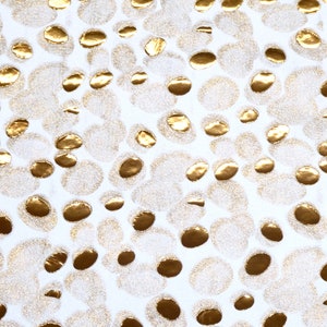 Metallic 5"X11" Puddles of BRONZE Metallic on nearly white cowhide 3.25 oz/1.3 mm PeggySueAlso® E1040-02