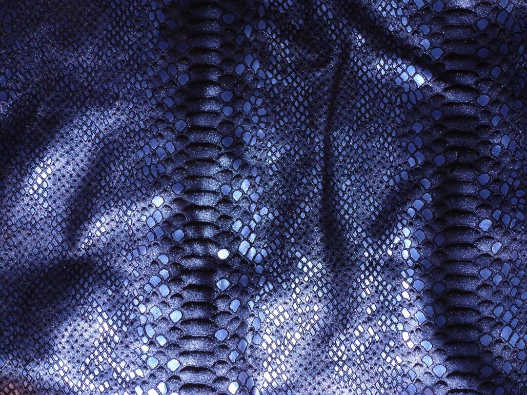 MYSTIC 5"x11" INDIGO Purple / Blue Metallic Python on Black Cowhide ...