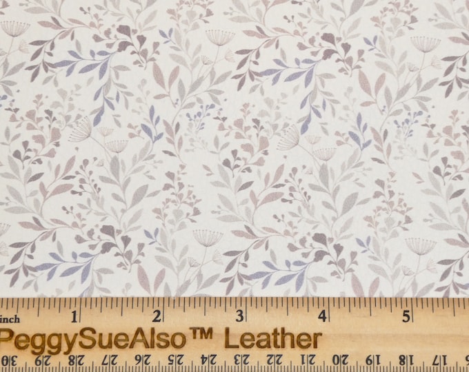 Leather 12"x12" LEAF SILHOUETTE Neutral on Creamy White Cowhide fairly thick 3.75-4 oz/1.5-1.6 mm PeggySueAlso E4805-09