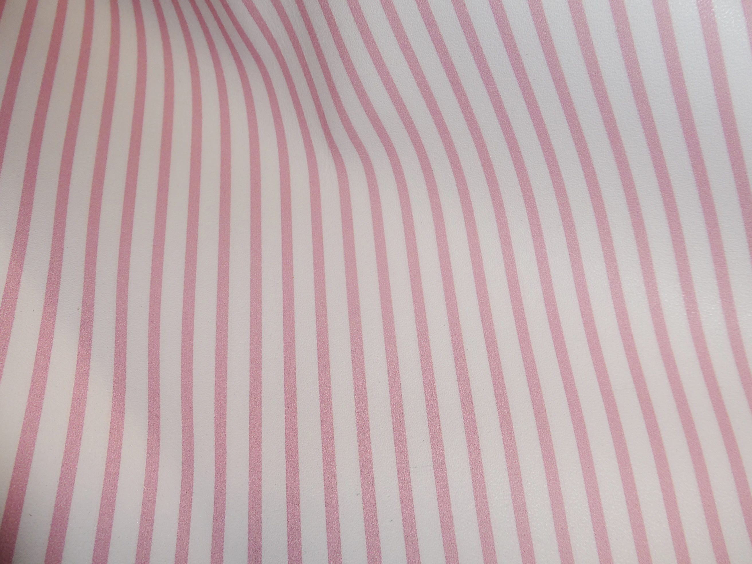 Leather 20x20 PTR Pink Candy STRIPE on White Medium firm not real