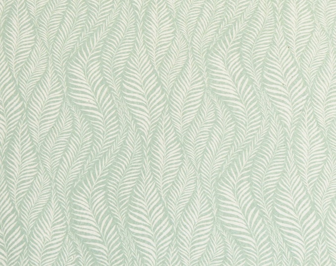 Leather 12"x12" WAVING FOLIAGE SEAFOAM Mint and white Cowhide 3-3.5 oz/1.2-1.4 mm PeggySueAlso™ E1460-03