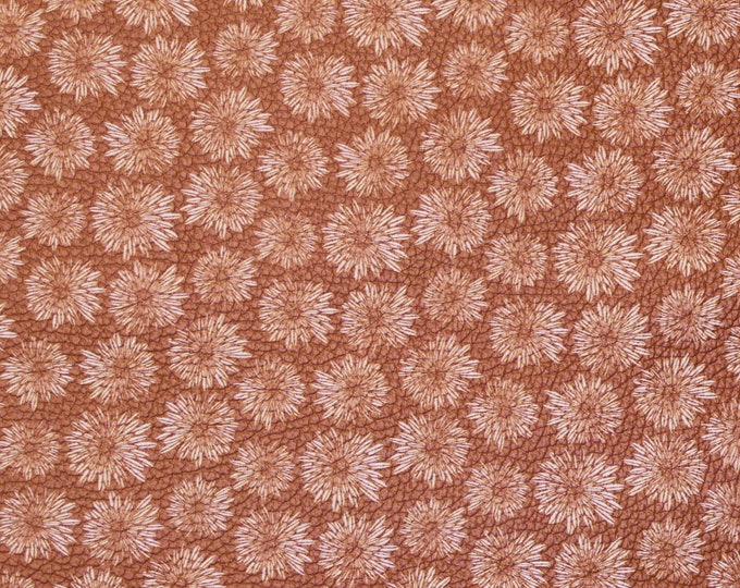 Leather 8"x10" DAHLIA flowers on Golden Brown Cowhide 3-3.5 oz/1.2-1.4 mm PeggySueAlso E1133-06 hides too