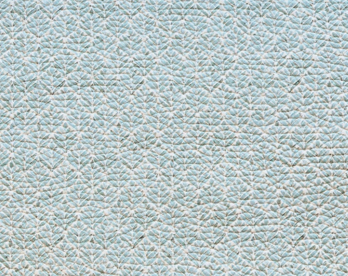 Leather 12"x12" ARABESQUE SEAFOAM Sea Green cowhide fairly thick 4 oz /1.6 mm PeggySueAlso® E4385-02