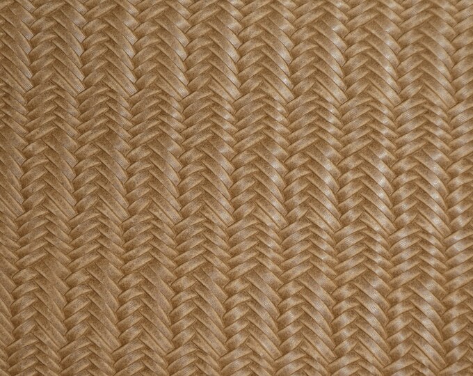 Braided Fishtail 8"x10" CAMEL / Beige Italian Cowhide Leather 2.5-3 oz /1-1.2 mm PeggySueAlso® E3160-73 hides available