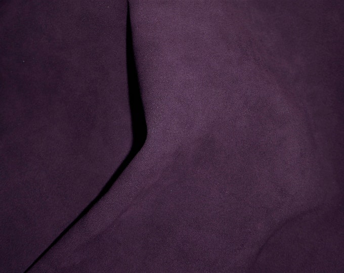 Suede 8"x10" DARK Purple Garment Grade Cowhide Leather  3.5-3.75 oz / 1.4-1.5mm PeggySueAlso® E2825-09 hides available