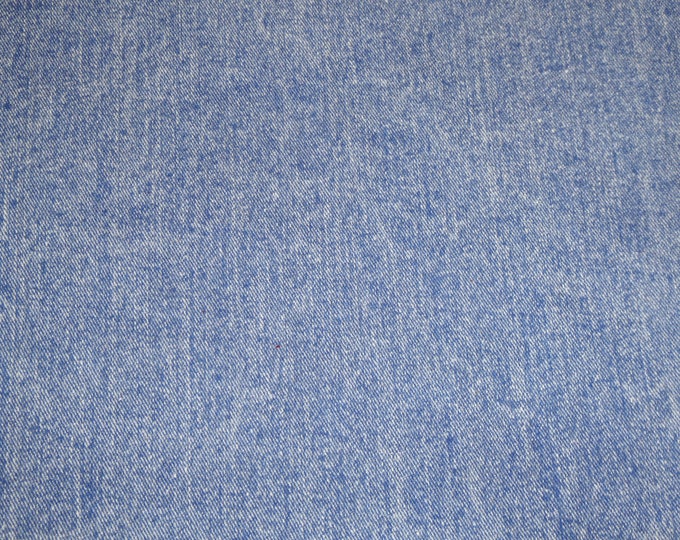 Denim 12"x12" REAL DENIM BLUE Fabric applied to leather 4 body/strength Thick 6 oz/2.4mm PeggySueAlso® E5612-09 Washed drill