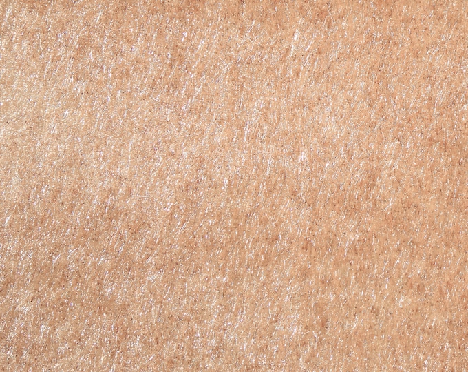 WOVEN NYLON 5"x11" Orange Shebert Fabric applied to Cowhide Leather for firmness 6-7 oz  / 2.4-2.8 mm PeggySueAlso E5612-12 Peach