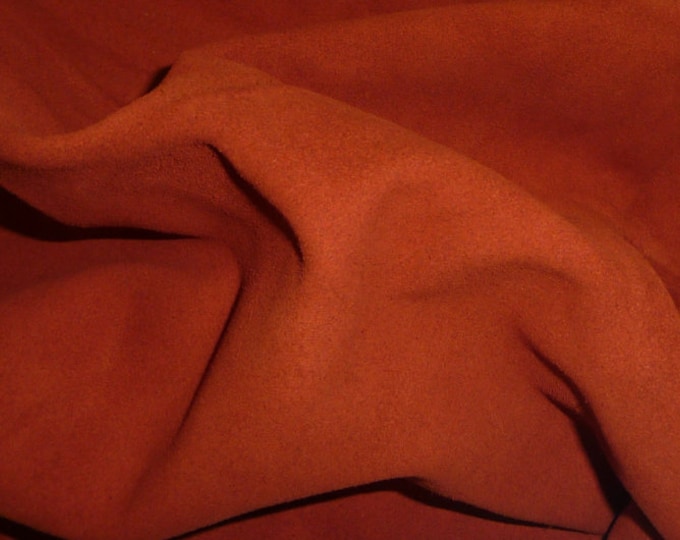 Suede 12"x12" AUBURN / Rust Cowhide Leather 3.5-4 oz / 1.4-1.6 mm PeggySueAlso E2827-09 hides available