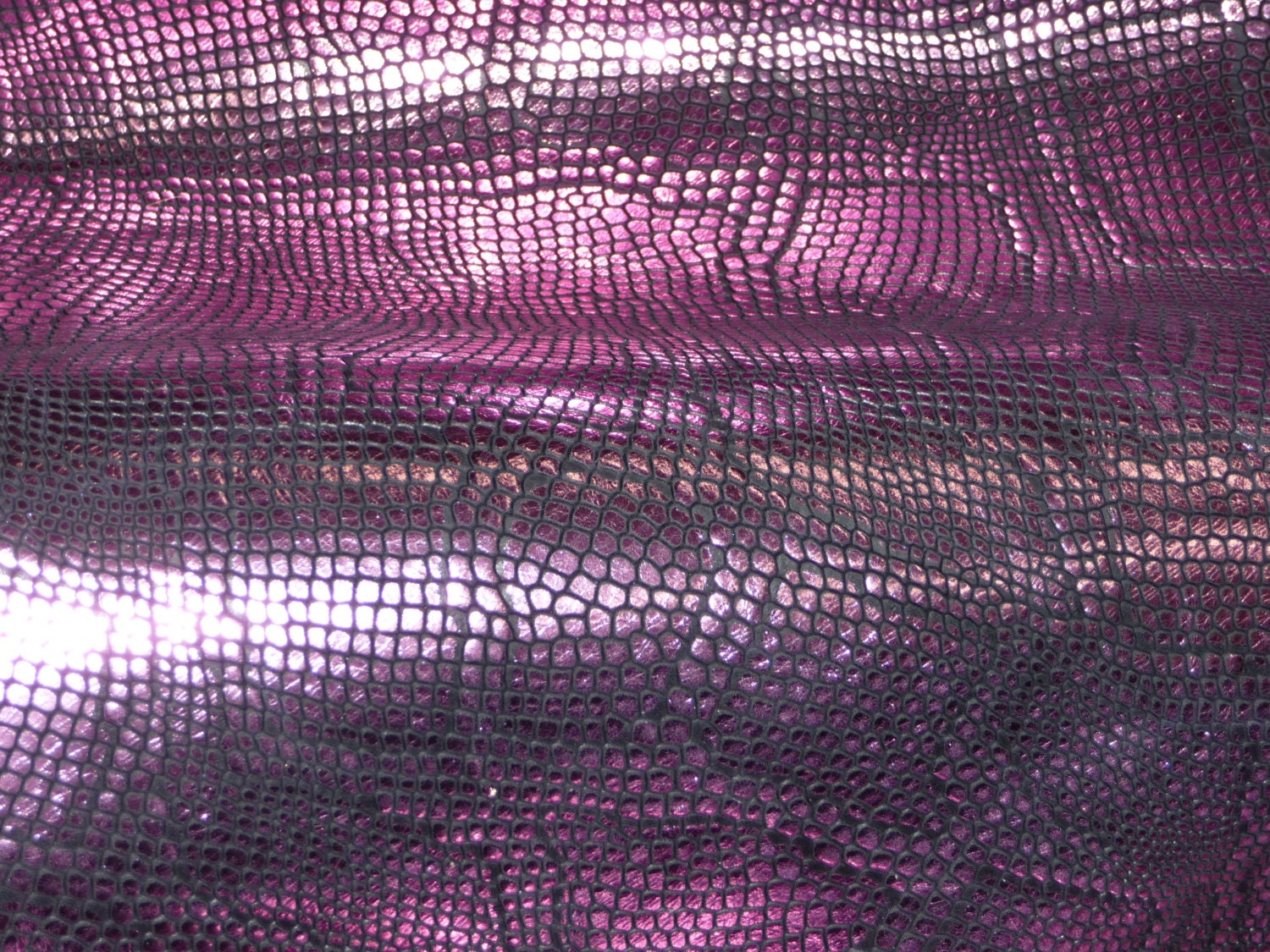 Metallic Leather 12x12 Diamond Python PASSION PINK on BLACK embossed ...