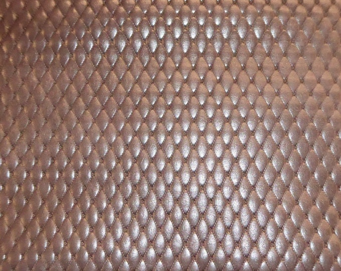 Leather Quilted TAUPE Gray 1/2" Pattern Cowhide 2.5-3 oz / 1-1.2 mm #450 PeggySueAlso E2911-09B CLOSEOUT