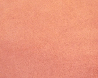 Suede 12"x12" WARM CORAL / Dark Peach Cowhide suede Leather 3-3.5 oz / 1.2-1.4 mm PeggySueAlso® E2825-27  hides available