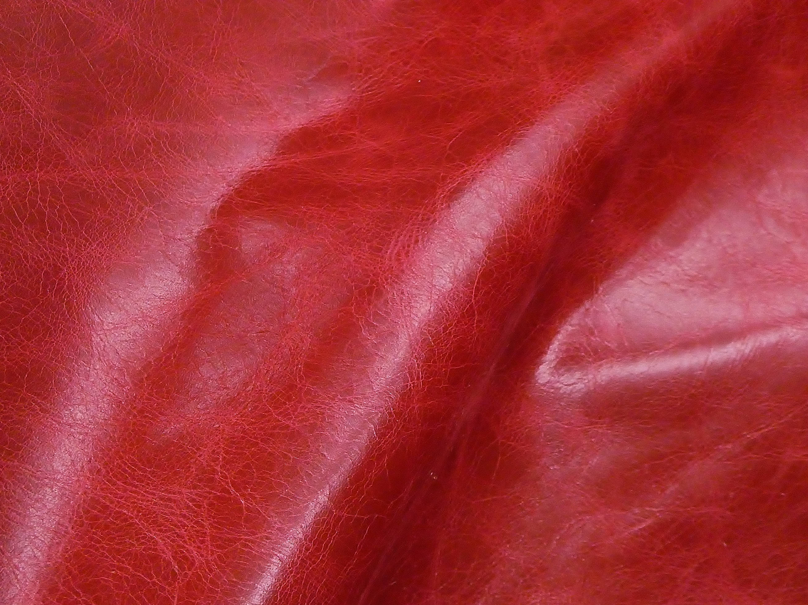 Riviera 12x12 Pull Up effect CRIMSON Dark Red Distressed Aniline Dyed