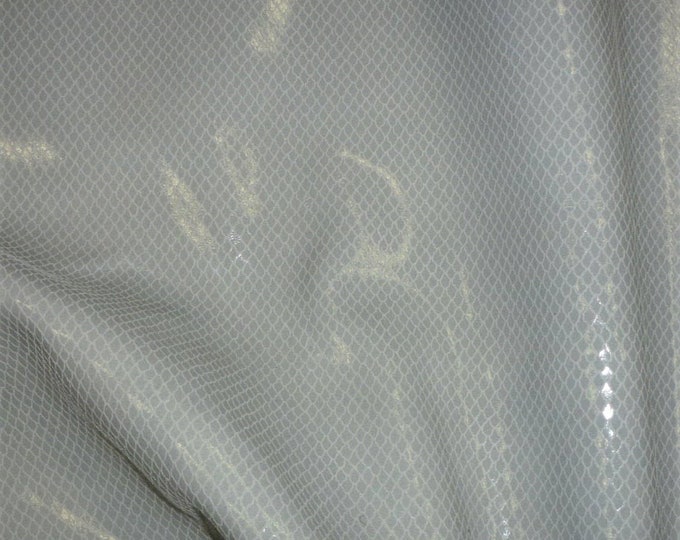 Patent Leather various sizes  Fishnet Print LIGHT GRAY thick Cowhide 3.75-4 oz /1.5-1.6 mm   #200 PeggySueAlso E2988-05 CLOSEOUT