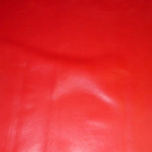 LAMBSKIN 8"x10" Silky VIBRANT RED , Italian incredibly soft, fine grain, Smooth Leather 2.5 oz/1 mm PeggySueAlso® E2805-03